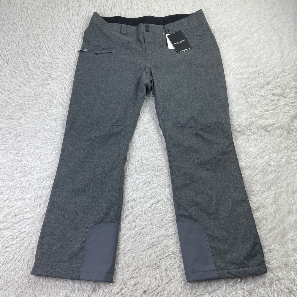 NWT Obermeyer Pants Womens 16 Gray Malta Snow Ski Lined Insulated Hydroblock